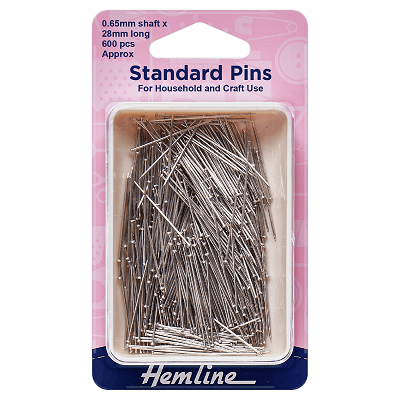 H670.60 Extra Value Standard Pins: Nickel - 28mm, 600pcs.. 